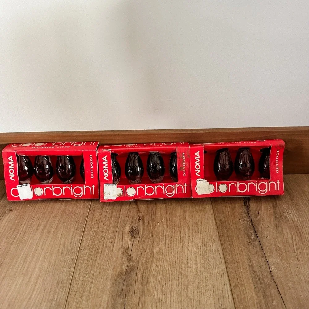 VTG‎ Noma Colorbright H15CB Sparkle 120V 7w Replacement Bulbs Red